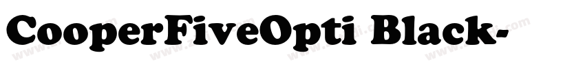CooperFiveOpti Black字体转换